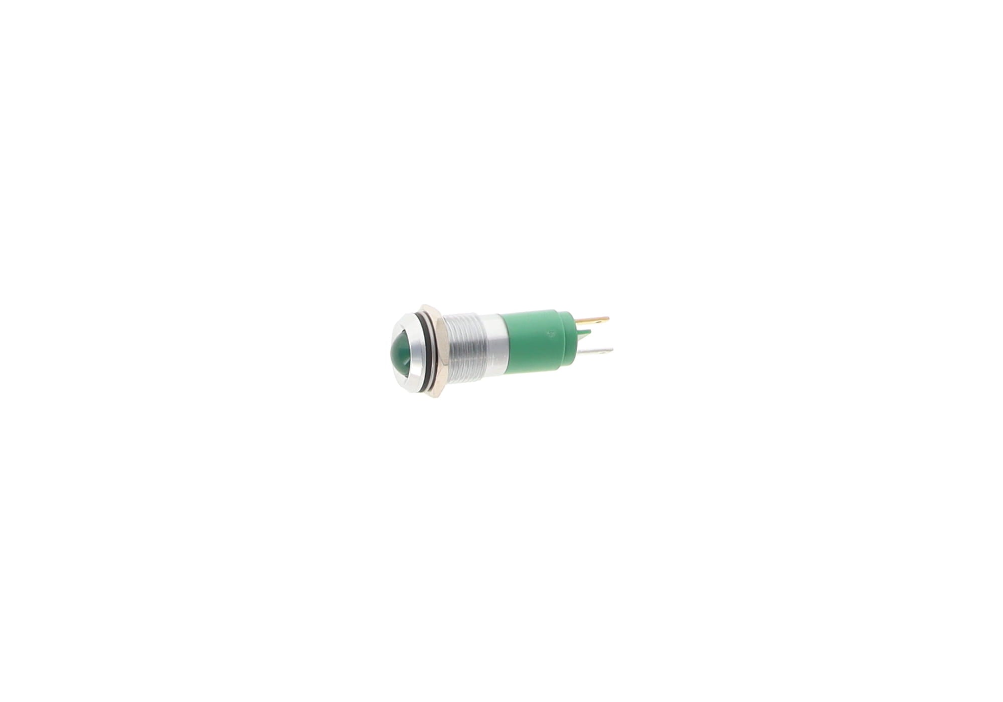 LIGHT, GREEN LED 12VDC 10MM