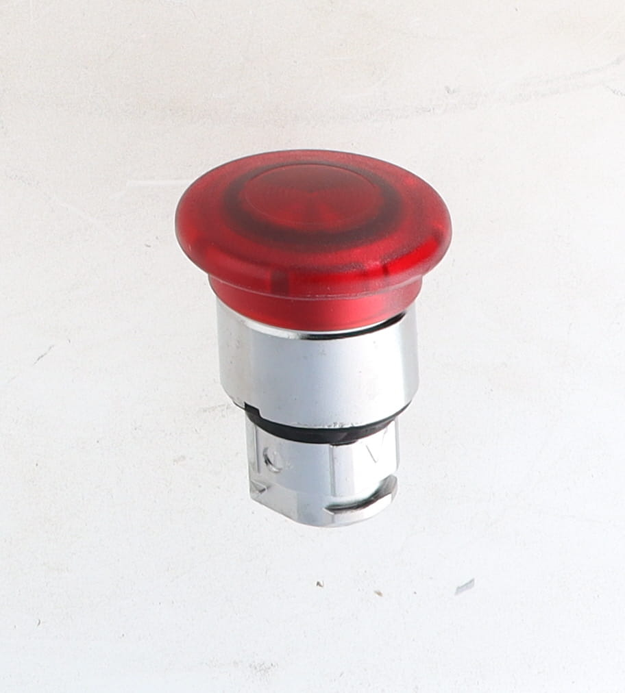 KNOB, LLUM MUSHROOM 2 POS 40MM RED