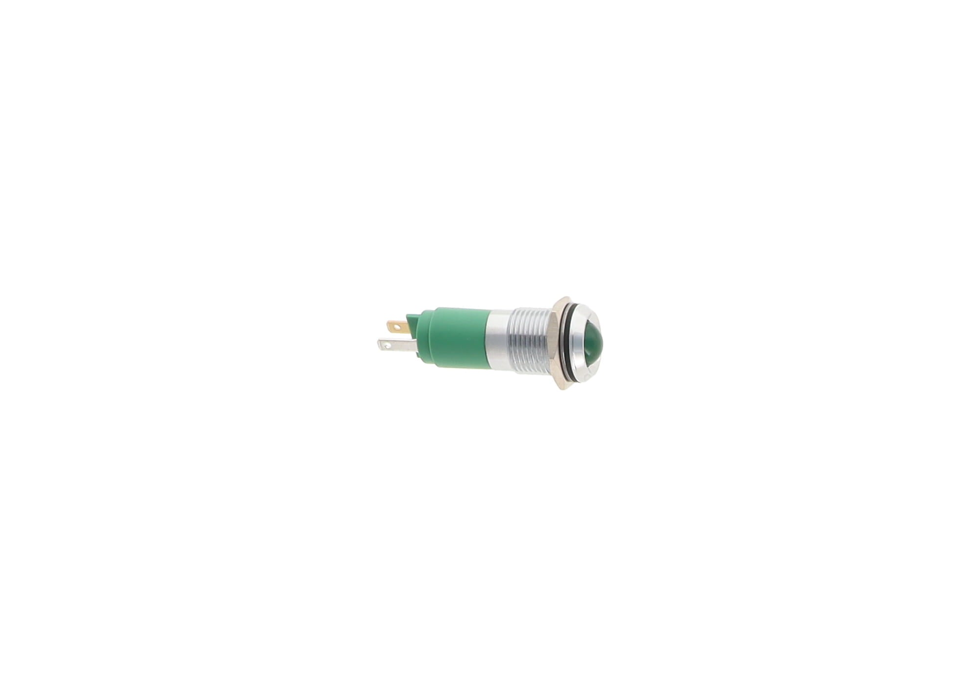 INDICATOR, 12VDC GREEN 14MM