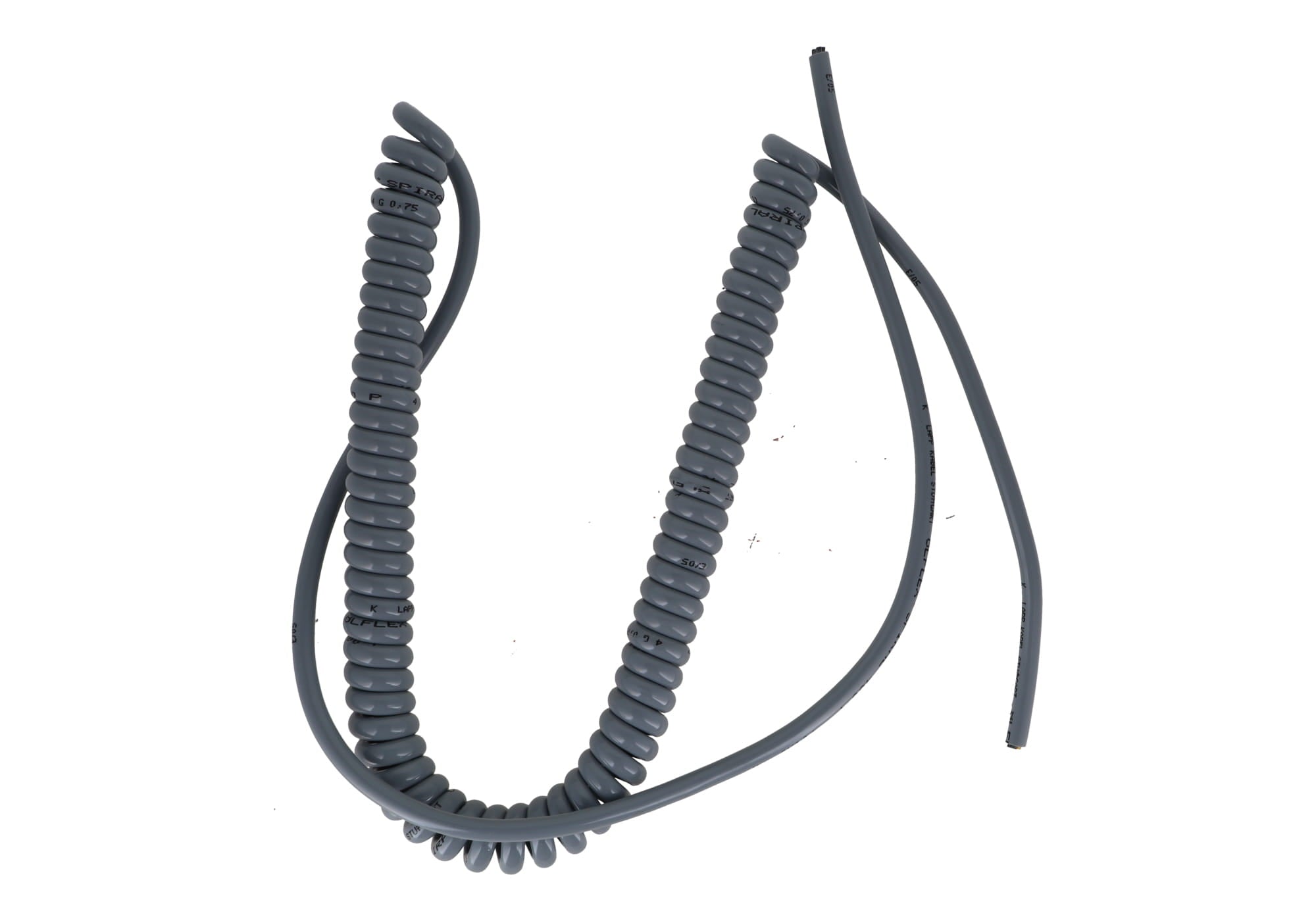 CABLE, 500MM 4CORE COILED 0.75MM² 6.2MMO