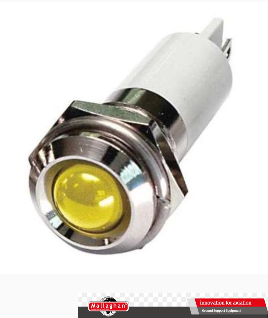 INDICATOR, LED 6MM FLUSH YELLOW 24V