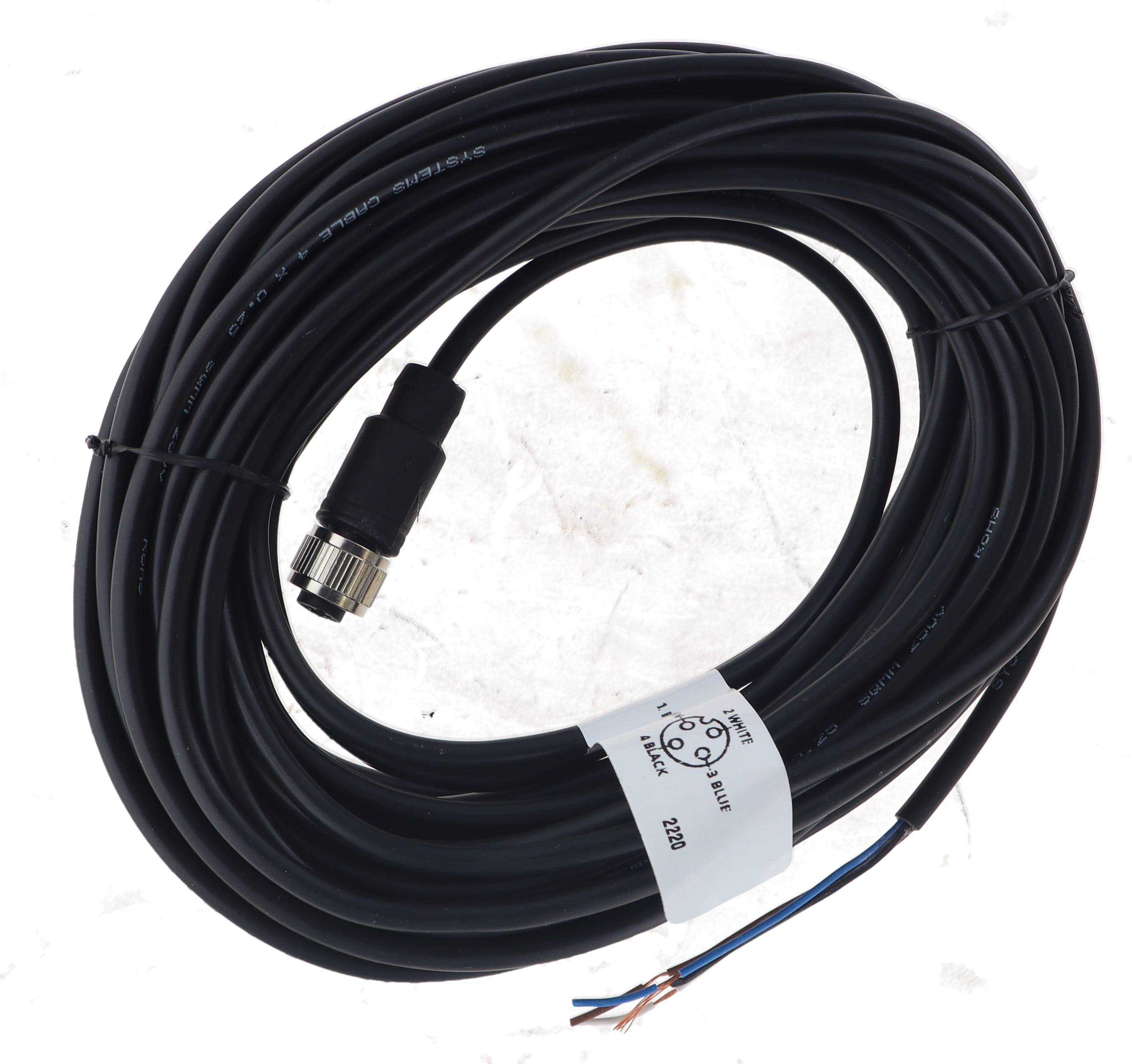CABLE, UNTERMINATED 4 WAY M12