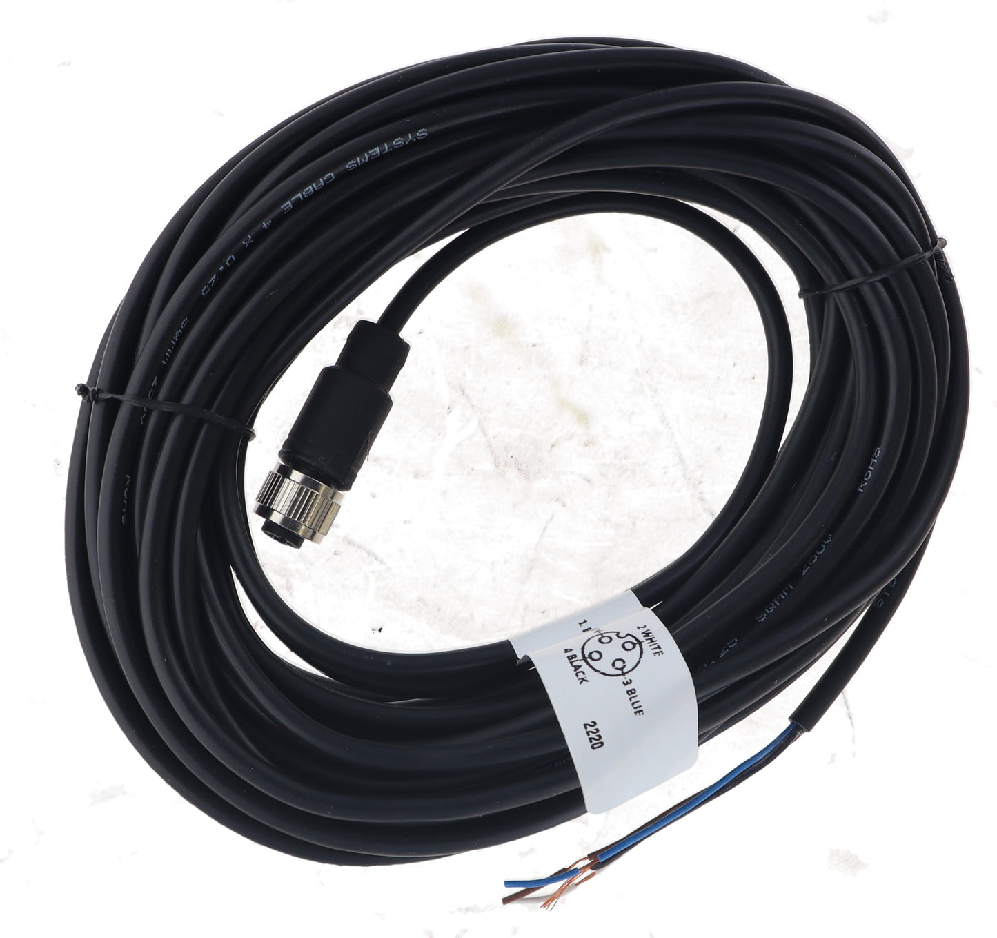 CABLE, UNTERMINATED 4 WAY M12