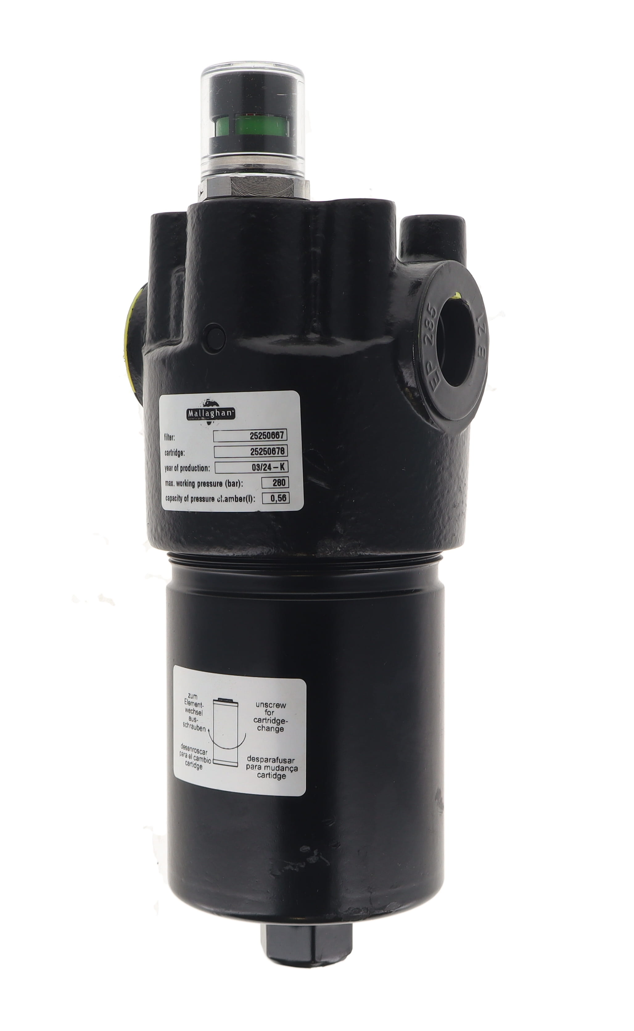 FILTER, PRESSURE 280 (ALSO ORDER 25250668 VISUAL INDICATOR)