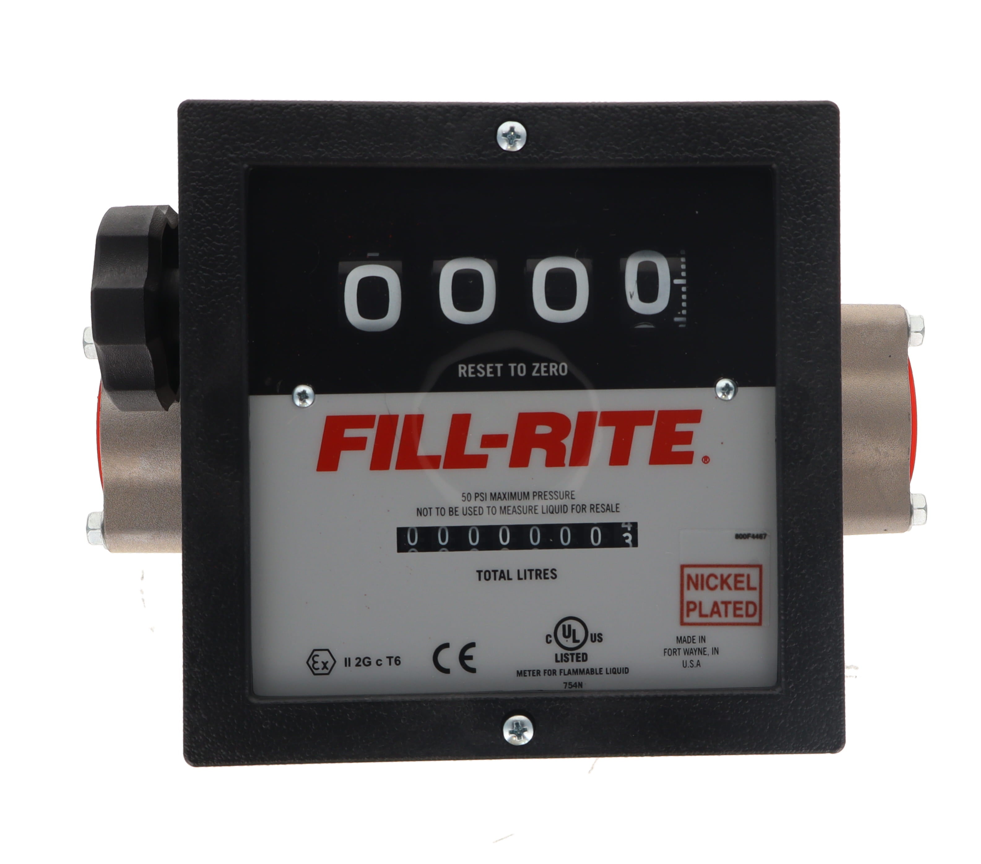 PLATE, 1.5IN NICKEL 4 DIGIT FLOWMETER