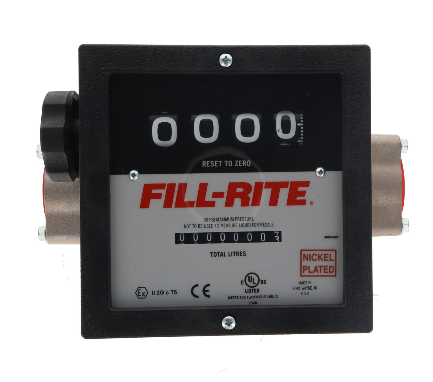 PLATE, 1.5IN NICKEL 4 DIGIT FLOWMETER