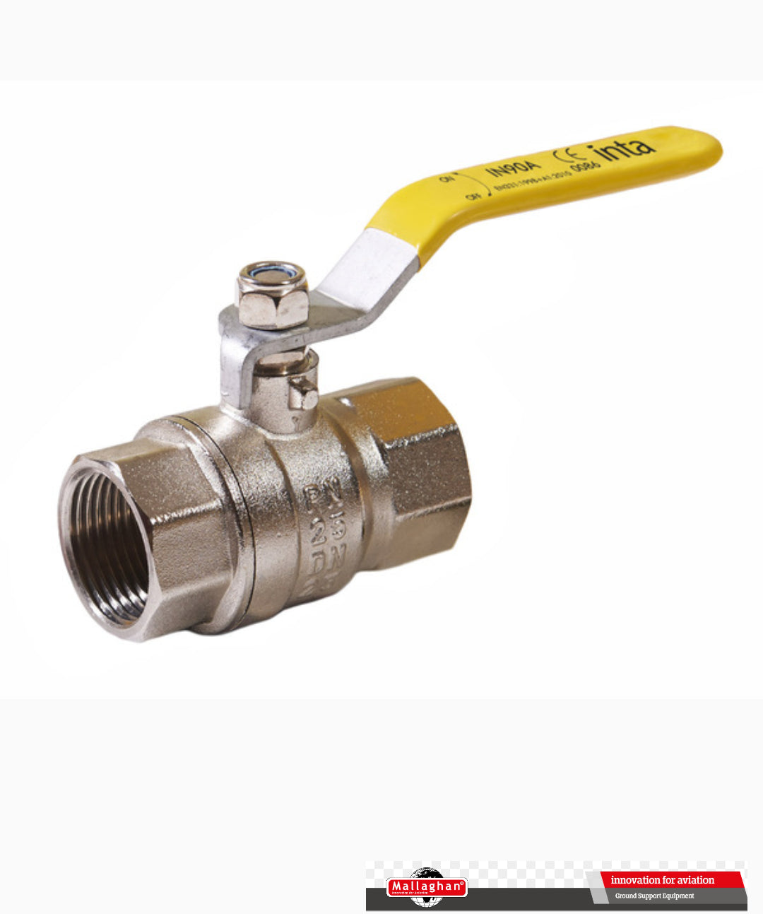 VALVE, BALL 1/2 INCH NIC PLAT BRASS 2 PORT FEMALE LP