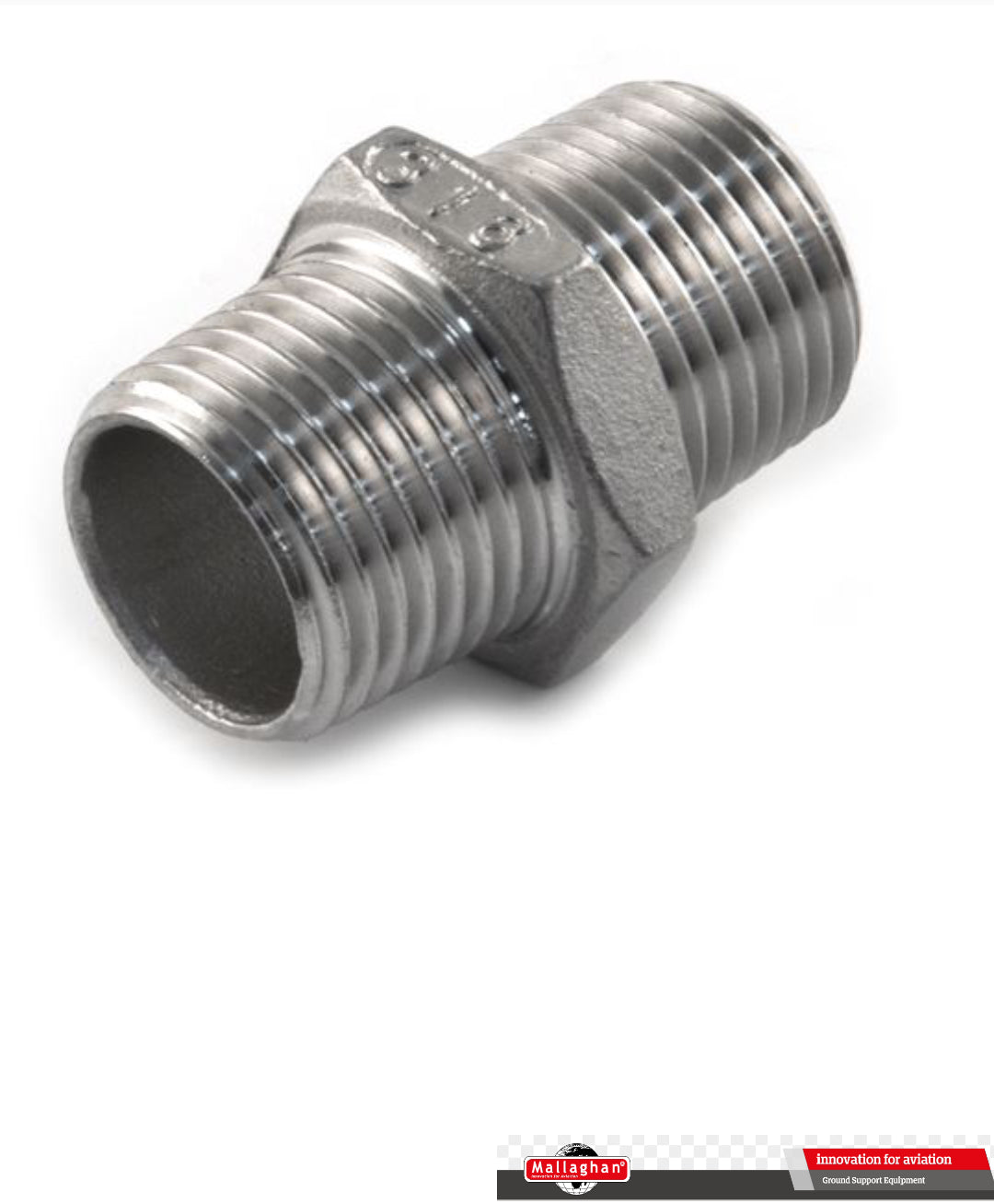 NIPPLE, 1 INCH-T/T M EQUAL HEX GRADE 316