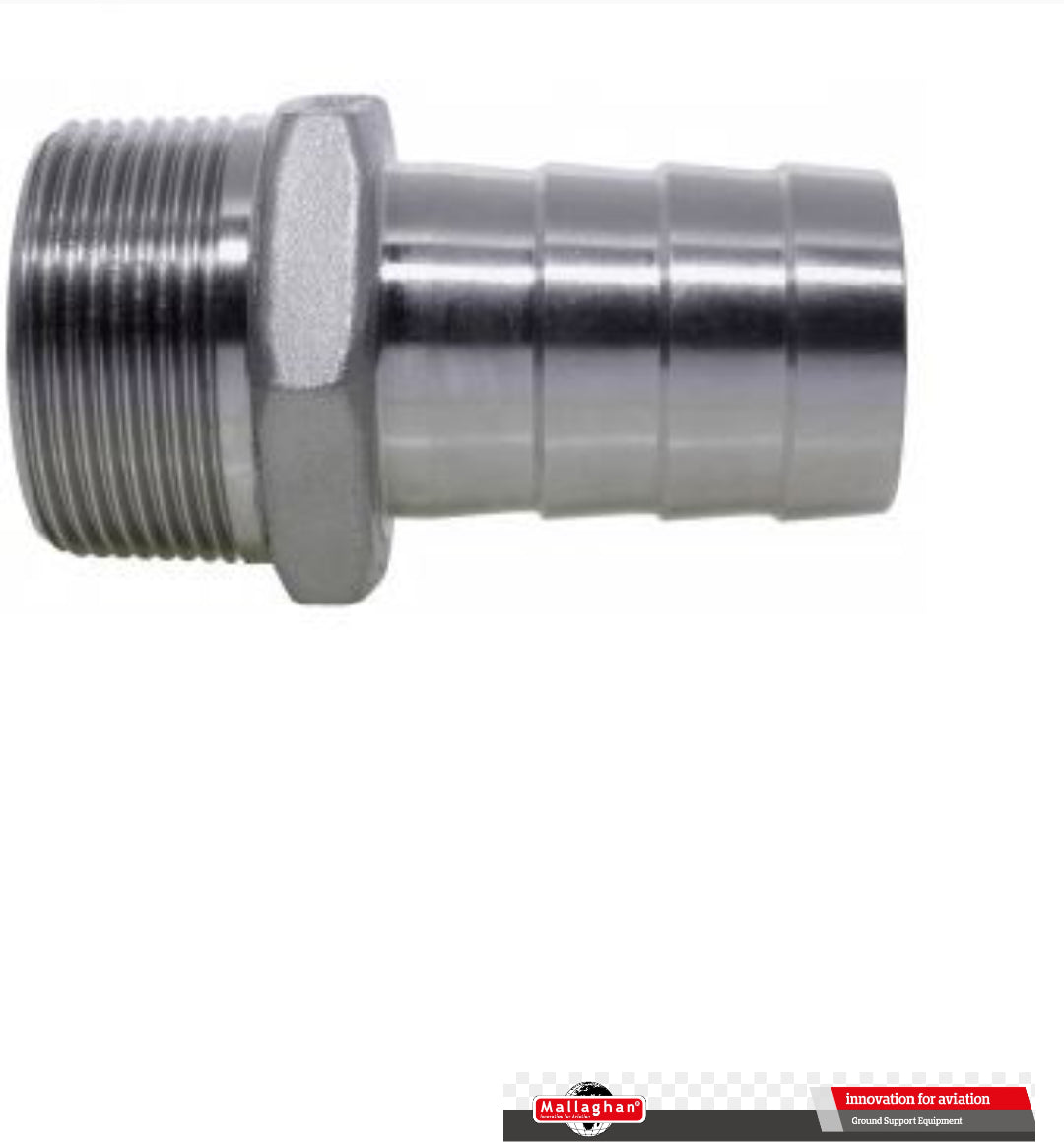 CONNECTOR, HOSETAIL 1 INCH X 3/4 INCH HOSE GRADE 316