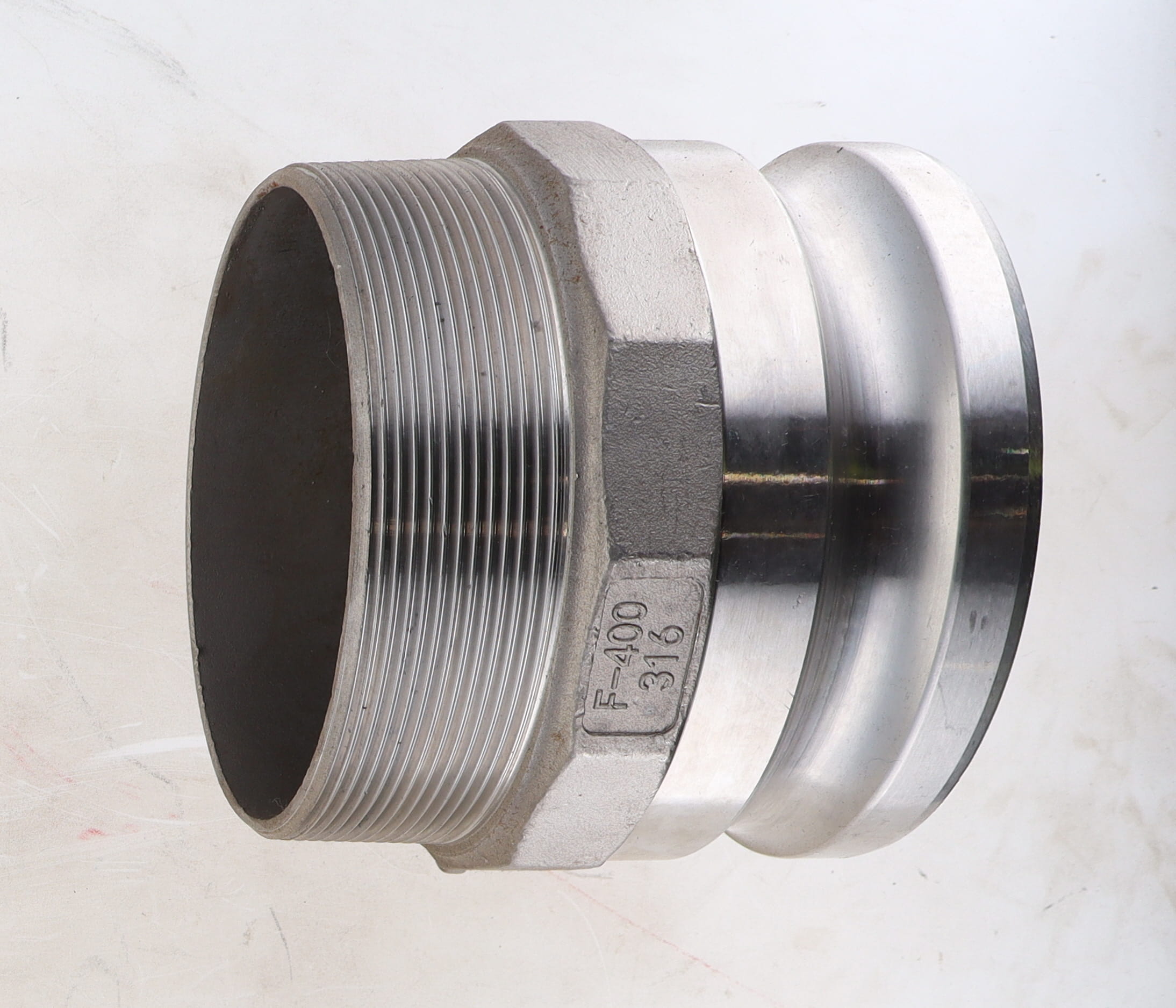 ADAPTOR, 4 INCH 316 S STEEL MALE THREADED