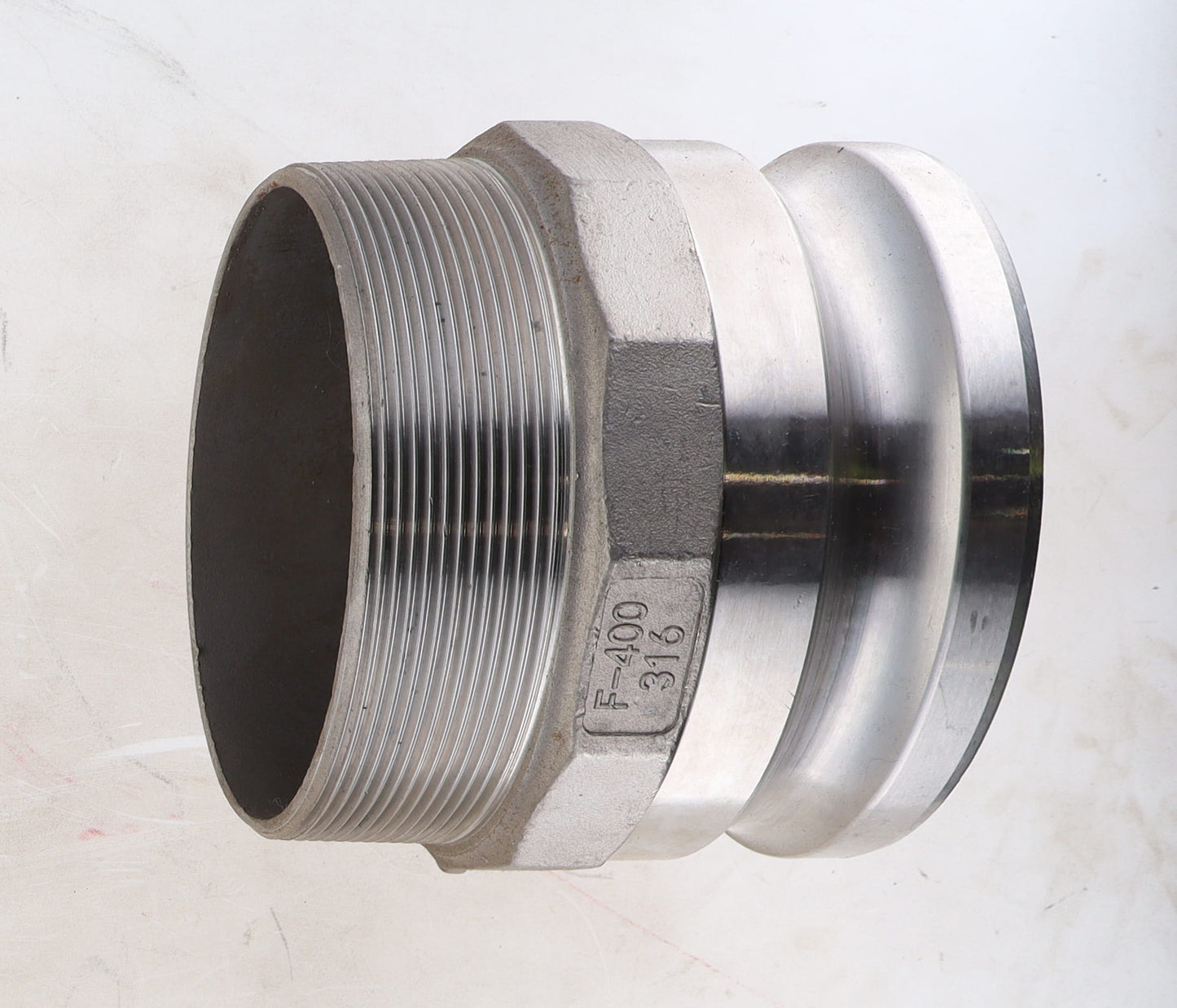 ADAPTOR, 4 INCH 316 S STEEL MALE THREADED