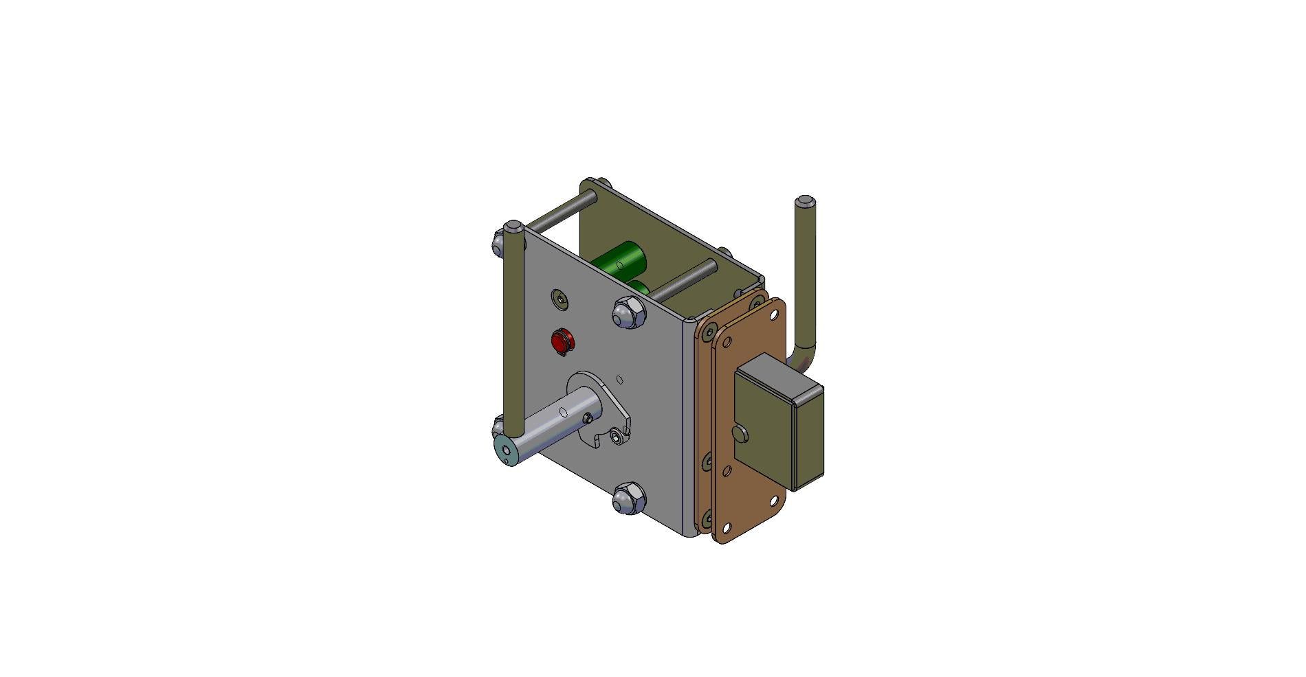 DOOR LOCK, CRANKED HANDLE
